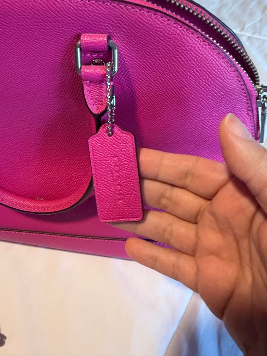 Coach Hot Pink Saffiano Dome Satchel - Picture 5 of 9